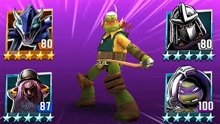 TMNT Legends Shredder Classic, Mikey Larp, Donnie Space, Pigeon Pete, Karai Serpent