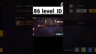 86 level Ki id 🤩 #freefire #shots #viral #video