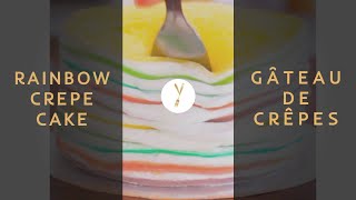 Gâteau de Crêpes Arc-en-ciel l Rainbow Crepe Cake l #Shorts