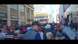 New York City up-close - part of the crowd that showed up for Trump rally at MSG, October 27, 2024