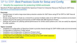 IBM Spectrum Protect for SAP HANA – Alternate System Restore and Monthly backup – Demo