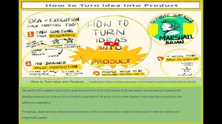 How to Turn idea into Product