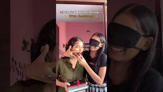 Blindfold Makeup Challenge With Bestfriend💀😭🤣 #makeup #makeupchallenge #shortsviral #shorts