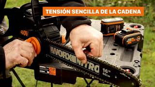 WG385E | Sierra de cadena Brushless 40cm Nitro 40V (2*20V) WORX