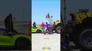 GTA V : SPIDERMAN VS BLACK PANTHER MATCH, WHO IS RICHER 🤑 #shorts #gta5