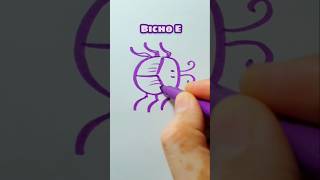 El Bichos E. Dibujo letras. #videoshorts #art #drawing #bug #letras #abecedario #fun #shorts