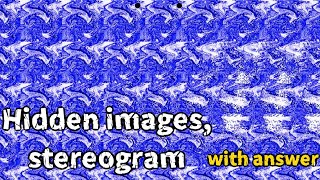 stereogram, hidden image Yin and Yang magic eye picture with answer