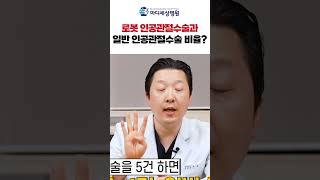 로봇인공관절수술과 일반인공관절수술 비율은? #로봇인공관절 #무릎관절염 #shorts