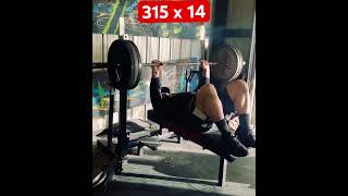 Let’s take 315 for 14 #fitness #fitnessinspiration #powerlifting #declinebenchpress #corework