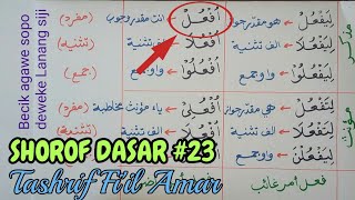 SHOROF DASAR #23 - Tashrif Lughowi : Fi'il Amar