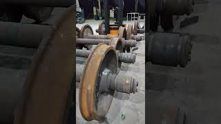 railway goods train wheel change shead 😲 #wheel_shead