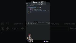 Generate OTP | Javascript #shorts #trending #ytshorts #reactjs #reels