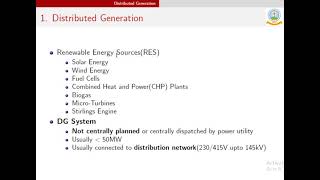 DG and Smart Grid-Module 1- Part 3