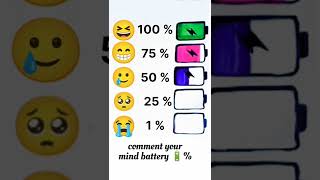 comment your mind battery 🔋% #shorts #youtubeshorts