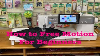 How to Free Motion EASY on the Janome M8- Checking out the ASR