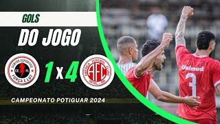 FORÇA E LUZ 1 × 4 AMÉRICA GOLS CAMPEONATO POTIGUAR 2024