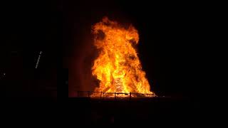 The largest bonefire in the world Scheveningen - Netherlands Slow Motion