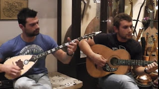 Traditional Guitar and Tabourobouzouko both made by Tasos Theodorakis.