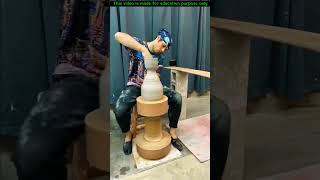 This man makes beautiful pots 🤯 Wood working with art handcraft ideas | skill-art #shorts