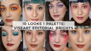 10 Looks 1 Palette Using Viseart Editorial Brights ft. Skinchronicity (Alana)