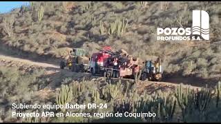 Alcones - subiendo equipo Barber DR24 - Pozos Profundos S.A.