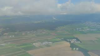 Landing Ljubljana airport Slovenia from Brussels Belgium.Airbus  a319  SN Brussels Airlines