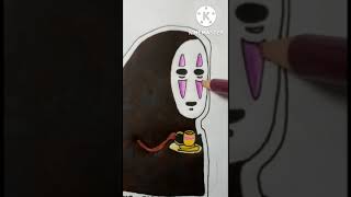 Spirited away drawing the no face  (Kaonashi)||#shorts