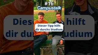 Campustalk | Dieser Tipp hilft dir durchs Studium #student #interview #straßenumfrage