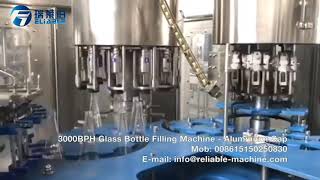 3000BPH Glass Bottle Filling Machine With Aluminium Cap