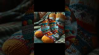 Beautiful crochet socks #crochet #knitted #socks #design