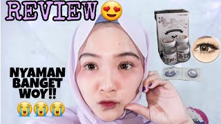 REVIEW SOFTLENS TERNYAMAN ! CARA PAKAI SOFTLENS PEMULA // B-EYE FROM SPARKLINGCHIX