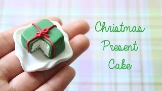 Christmas Present Cake Polymer Clay Tutorial | sweetco0kiepie