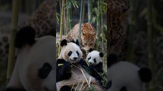 Brave Man Saves Baby Panda from Leopard and Returns It to Mother #shorts