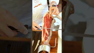 ¿Cómo debo cortar una loncha de jamón adecuadamente?