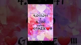 4.013.041 + 4.200 volte ❤GRAZIE❤!