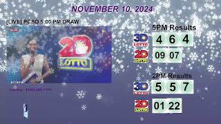 [LIVE] PCSO 5:00 PM DRAW - NOVEMBER 10, 2024 LOTTO RESULTS