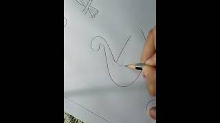 How to draw picture using english number 2#shorts#Number drawing