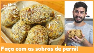 CROQUETE DE PERNIL NA AIRFRYER super saboroso e fácil | Receitas na airfryer