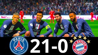 MESSI, RONALDO, MBAPPE, NEYMAR, ALL GOALS | PSG 21-0 BAYERN