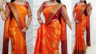 Silk saree drapinng tutorial for wedding party / Silk saree ke behtarin tips/Saree Draping