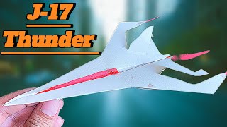 How To Make J 17 Thunder Origami Paper Airplane | Real Flight