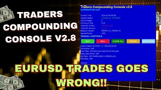 EURUSD trades goes wrong using Traders Compounding Console