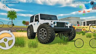 Dollar ( Song ) Modified Mahindra white Thar || Indian Cars Simulator 3D || Android gameplay