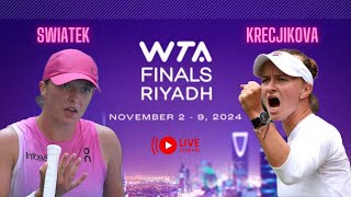 Iga Swiatek vs Barbora Krejcikova · WTA Finals 2024 · LIVE TENNIS WATCHALONG