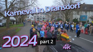 Karneval in Dransdorf 2024, part 2, 4k, KG 'Blau-Wiesse Essele' Menden