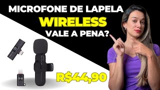 Microfone Lapela K9 SEM FIO VALE A PENA? Microfone Sem Fio É BOM?