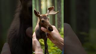 🌲 Meet the Tiny Moose Calf – Pure Adorable! 🦌❤️