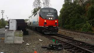 Amtrak Autumn Express passing on the National Docks