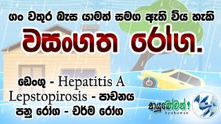 ගං වතුර බැස යාමත් සමග ඇති විය හැක් වසංගත රෝග .  AYUBOWAN ආයුබෝවන්