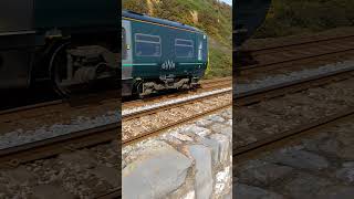 GWR 165101 passes the Dawlish sea wall 08/04/23